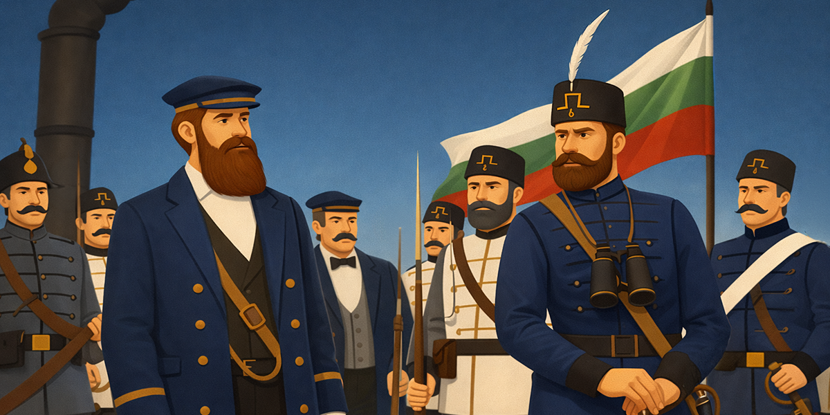 revolutionaries in period uniform