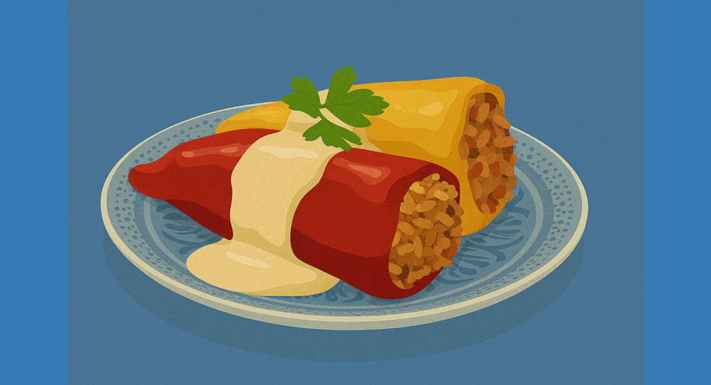 bulgarian stuffed peppers with rice