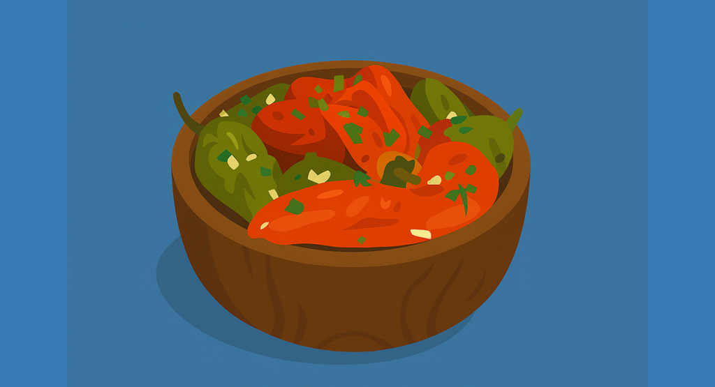 roasted pepper salad with garlic