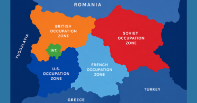 Postwar occupation zones map
