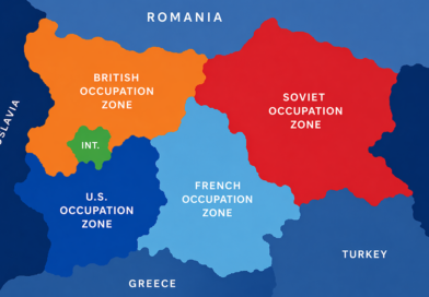 Postwar occupation zones map